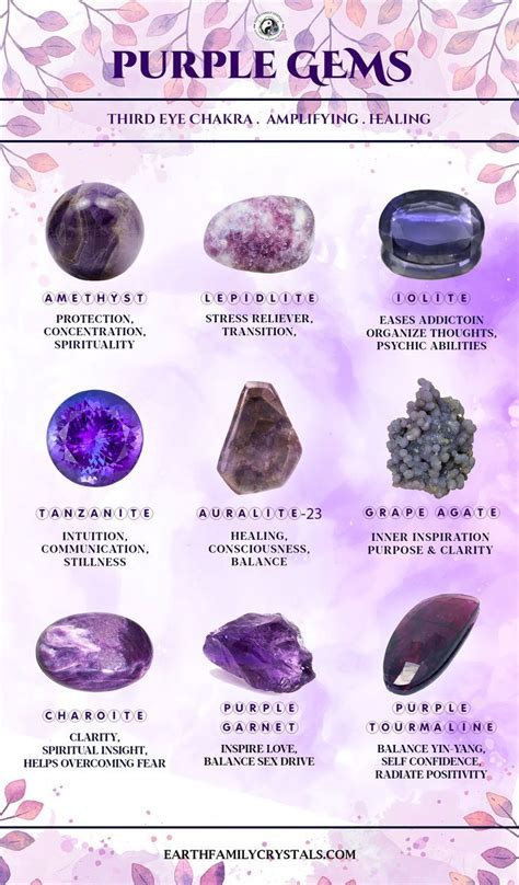 purple healing stones