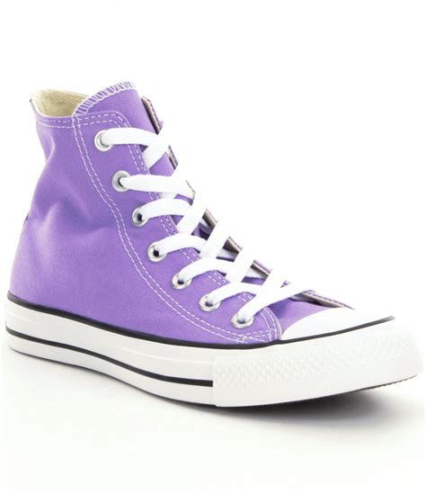 purple high top converse