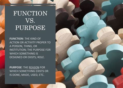 purpose vs functionality