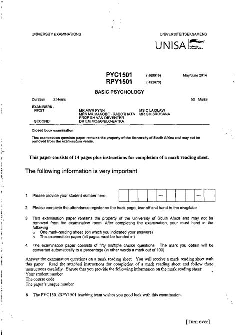 pyc1501 june exam paper 2013 Doc