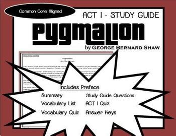 pygmalion study guide act 1 PDF