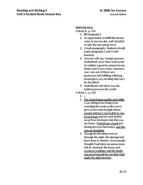 q skills for success 5 answer key Epub