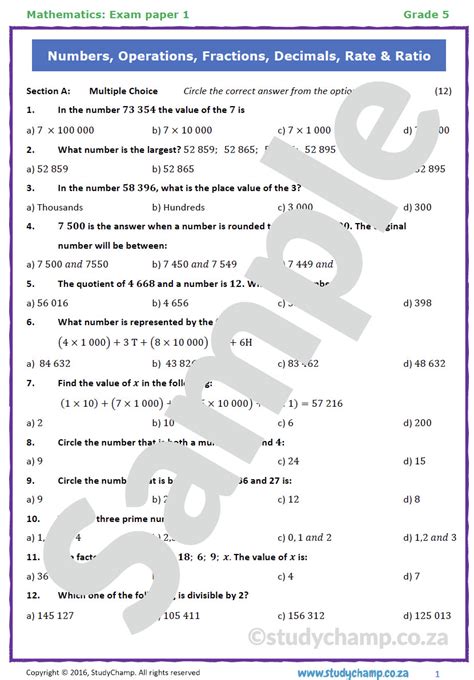 qca year 5 maths test papers Reader