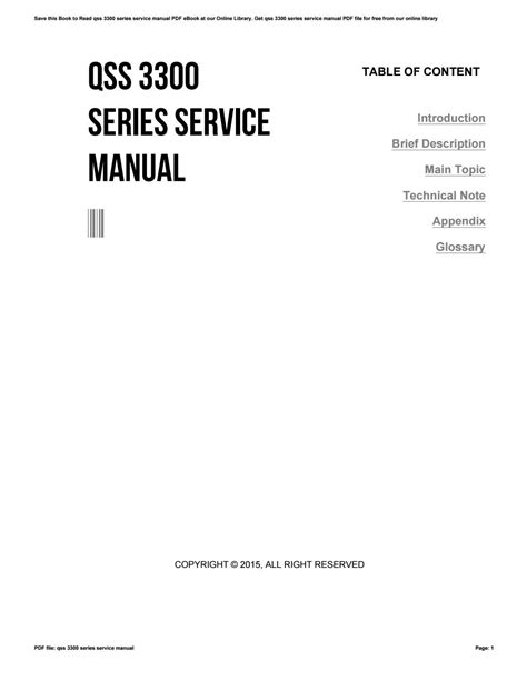 qss 3300 series service manual PDF