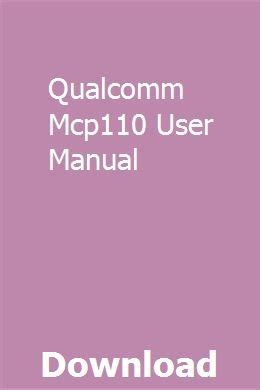 qualcomm mcp50 manual Ebook Kindle Editon