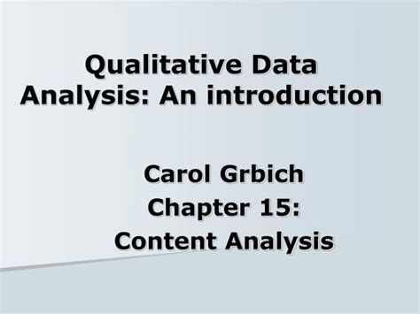 qualitative data analysis an introduction PDF