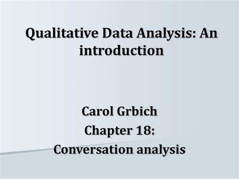 qualitative data analysis an introduction PDF