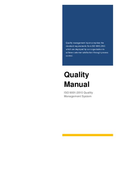 quality manual iso 9001 pdf Doc