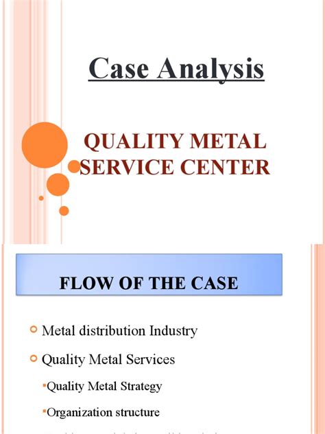 quality metal service center case analysis ppt pdf PDF