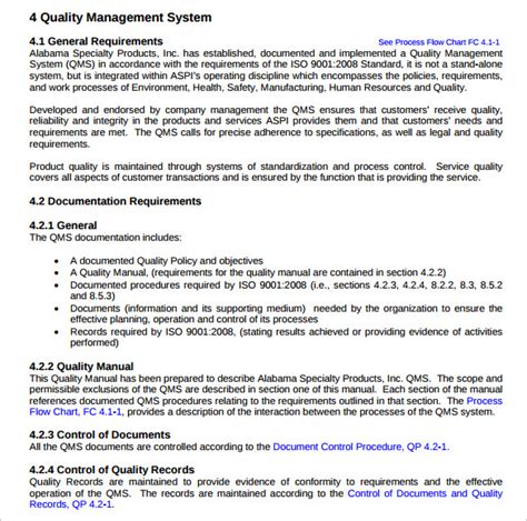 quality system procedure manual pdf PDF