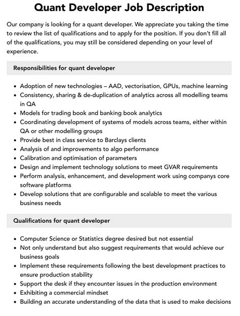 quant developer jobs