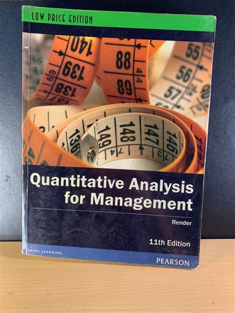 quantitative analysis for management 11th edition pearson Kindle Editon