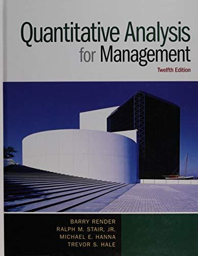 quantitative analysis for management 11th edition test bank Ebook PDF