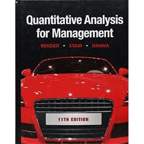 quantitative analysis for management 11th edition test bank Ebook PDF