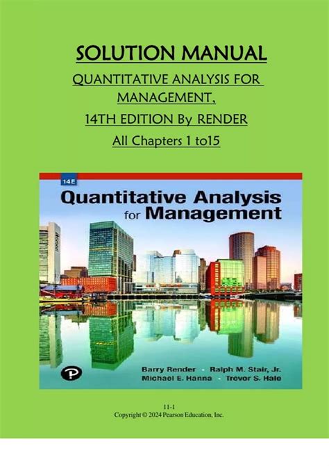 quantitative analysis for management manual solution free Kindle Editon