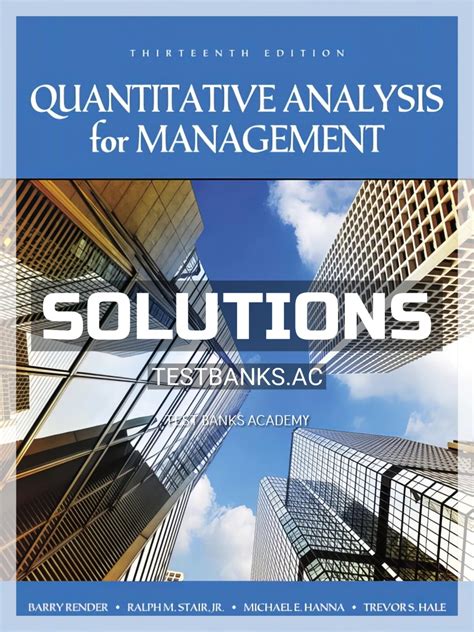 quantitative analysis for management solutions manual PDF