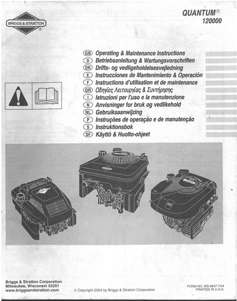 quantum briggs stratton manual PDF