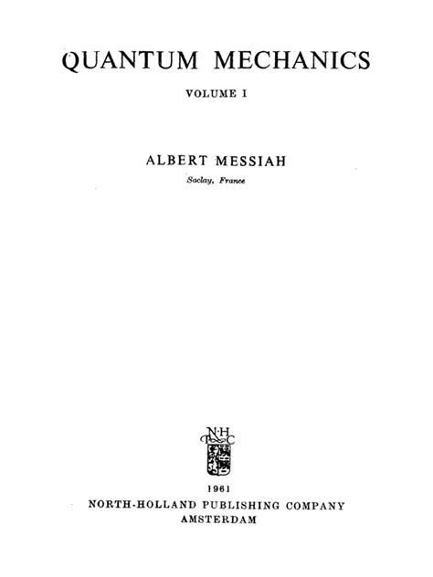 quantum mechanics albert messiah manual solutions Doc