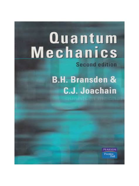 quantum mechanics bransden joachain solution manual PDF