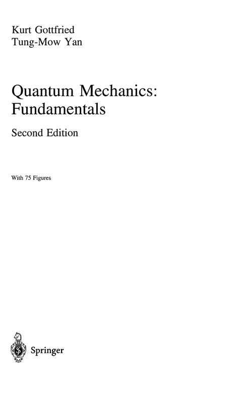 quantum mechanics solution manual gottfried Kindle Editon