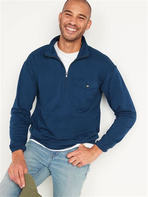 quarter zip sweatshirt with pockets