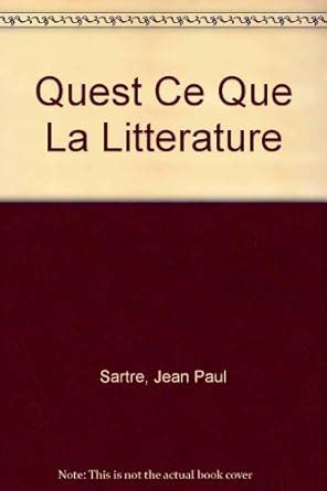 quest ce que litt rature jean paul sartre ebook Doc