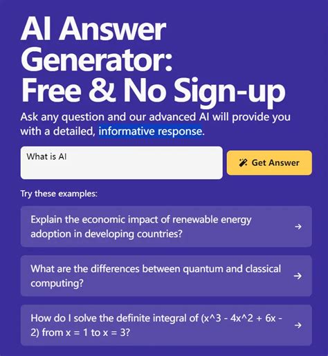 question ai answer generator