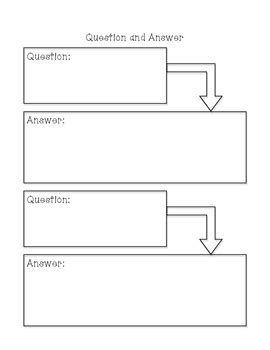 question and answer graphic organizer Doc