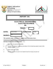 question and answer of electrotechnics n6 Doc