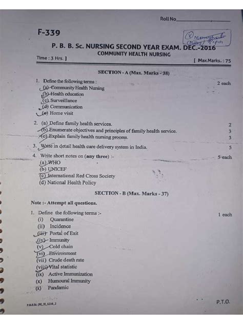 question paper 2nd year pb Epub