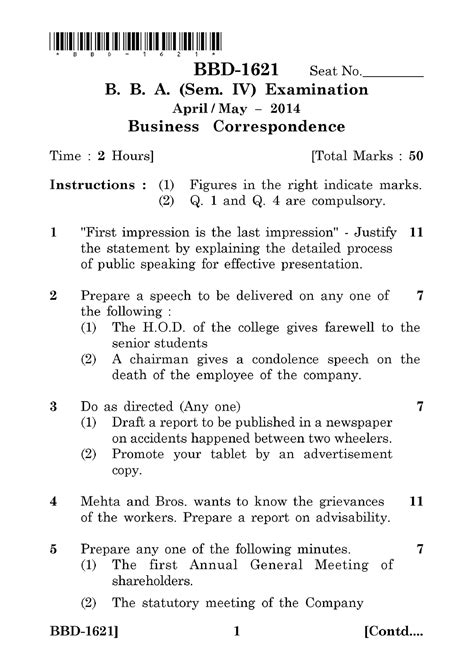 question paper previous year bba 2nd year Reader