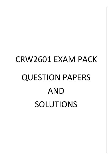 question papers of scw 2601 Doc