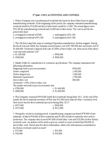 questions and answers about full cost accounting pdf Epub