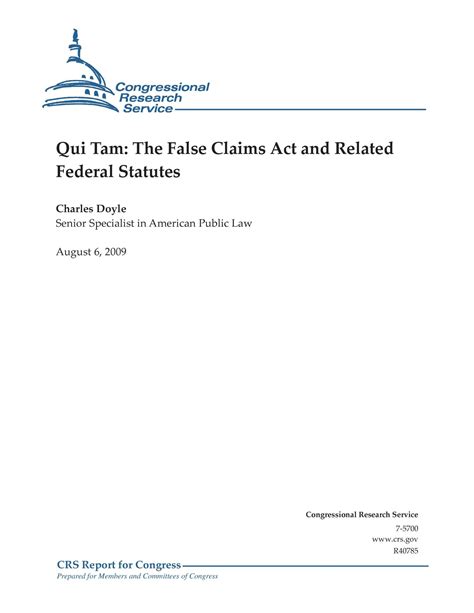 qui tam the false claims act and related federal statutes Kindle Editon