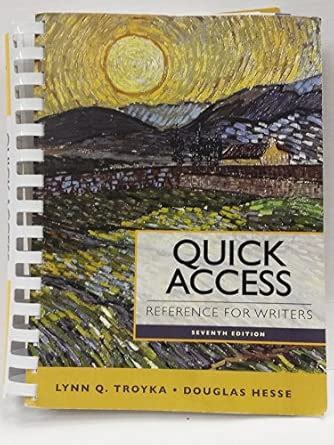 quick access reference for writers 7th edition Reader