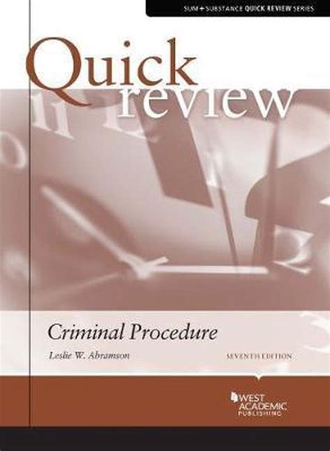 quick review criminal procedure Epub