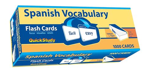 quick study spanish vocabulary flash cards 1000 cards Epub