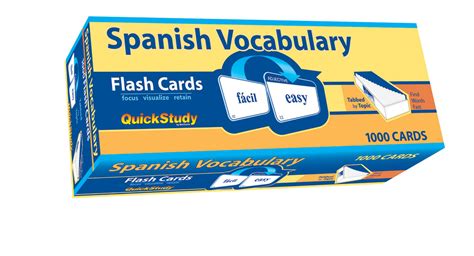 quick study spanish vocabulary flash cards 1000 cards Epub