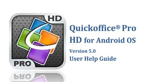 quickoffice pro hd user manual PDF