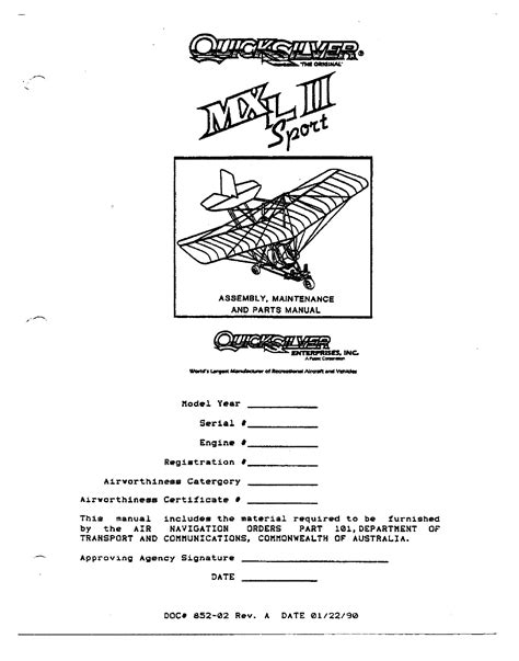 quicksilver flight manual pdf PDF