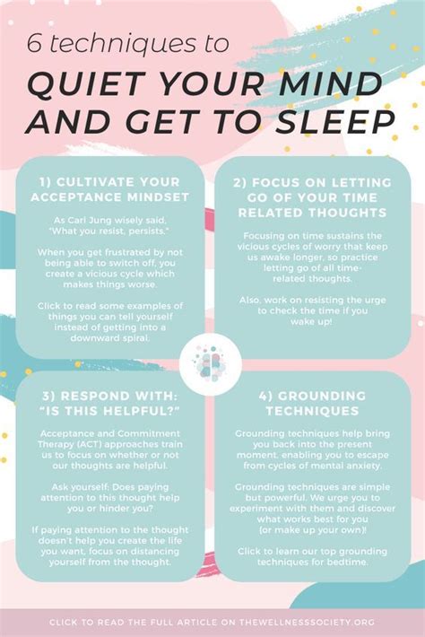 quiet your mind and get to sleep Doc