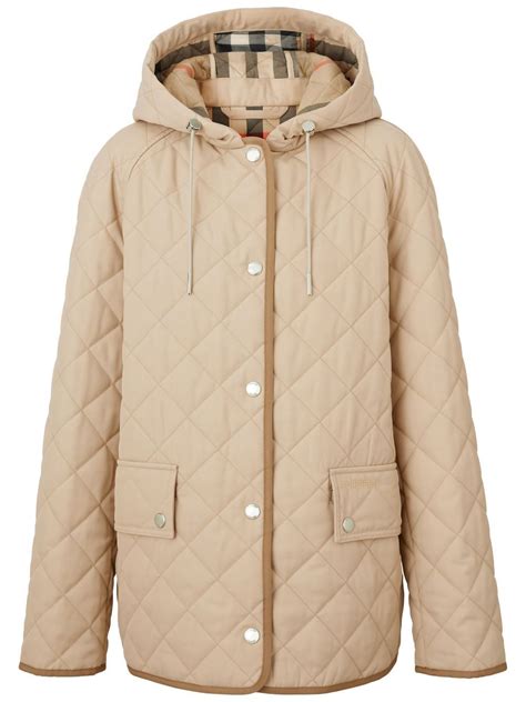 quilted hooded jacket