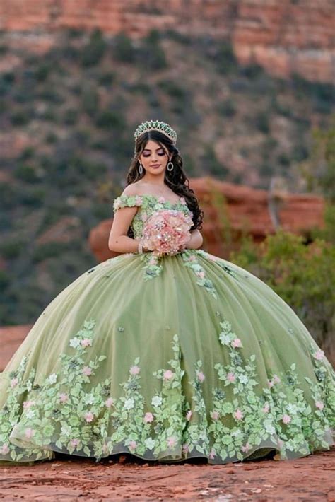 quinceanera dresses green