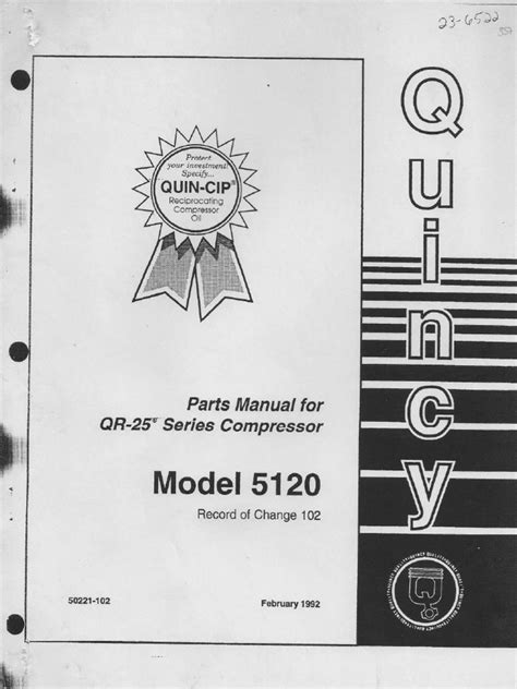 quincy model 5120 air compressor service manual PDF