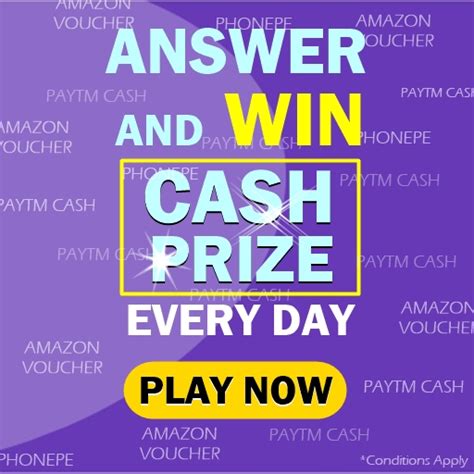 quiz to win money