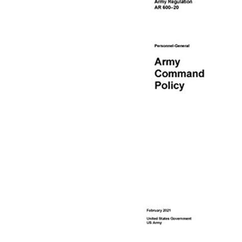 quotarmy-command-policyquot-army-regulation-ar-600-20 Ebook Epub