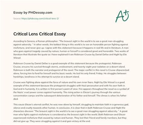 quotes for critical lens essay PDF