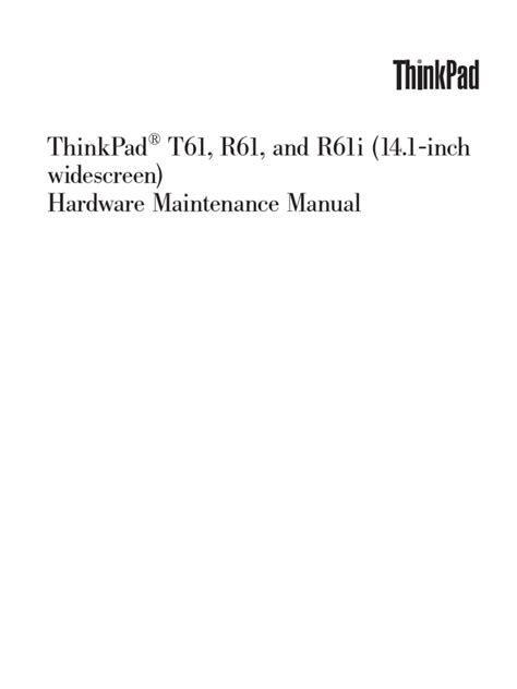 r61i hardware maintenance manual Kindle Editon