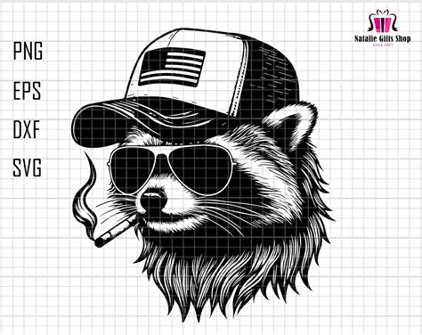 raccoon with a mullet