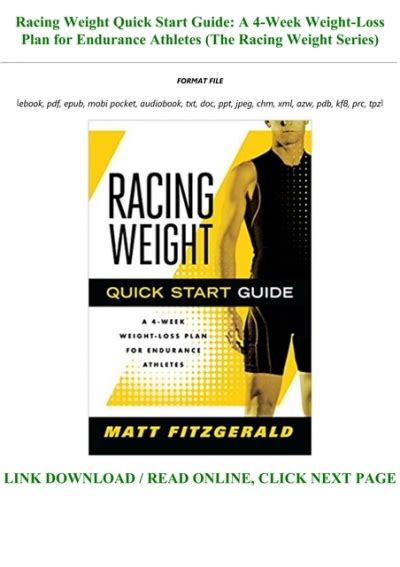 racing weight quick start guide pdf Ebook PDF